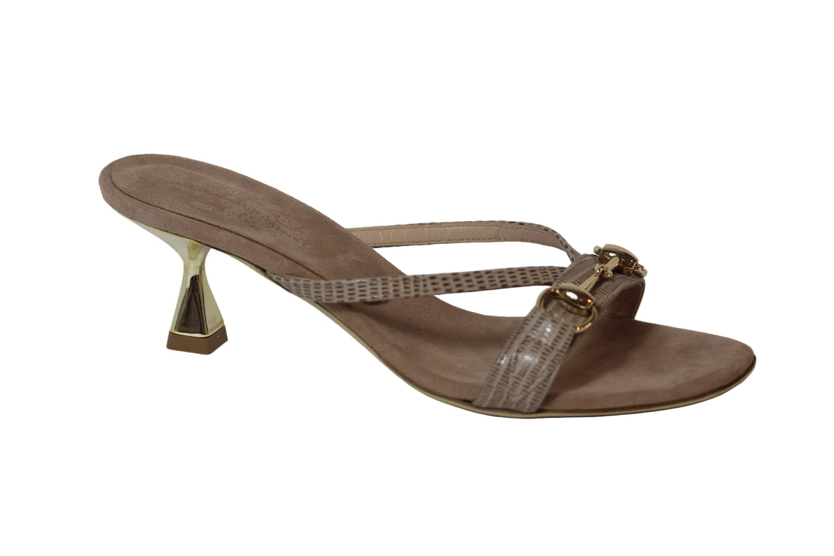 Sandal with Jewel Buckle and Sculptural Heel 1270