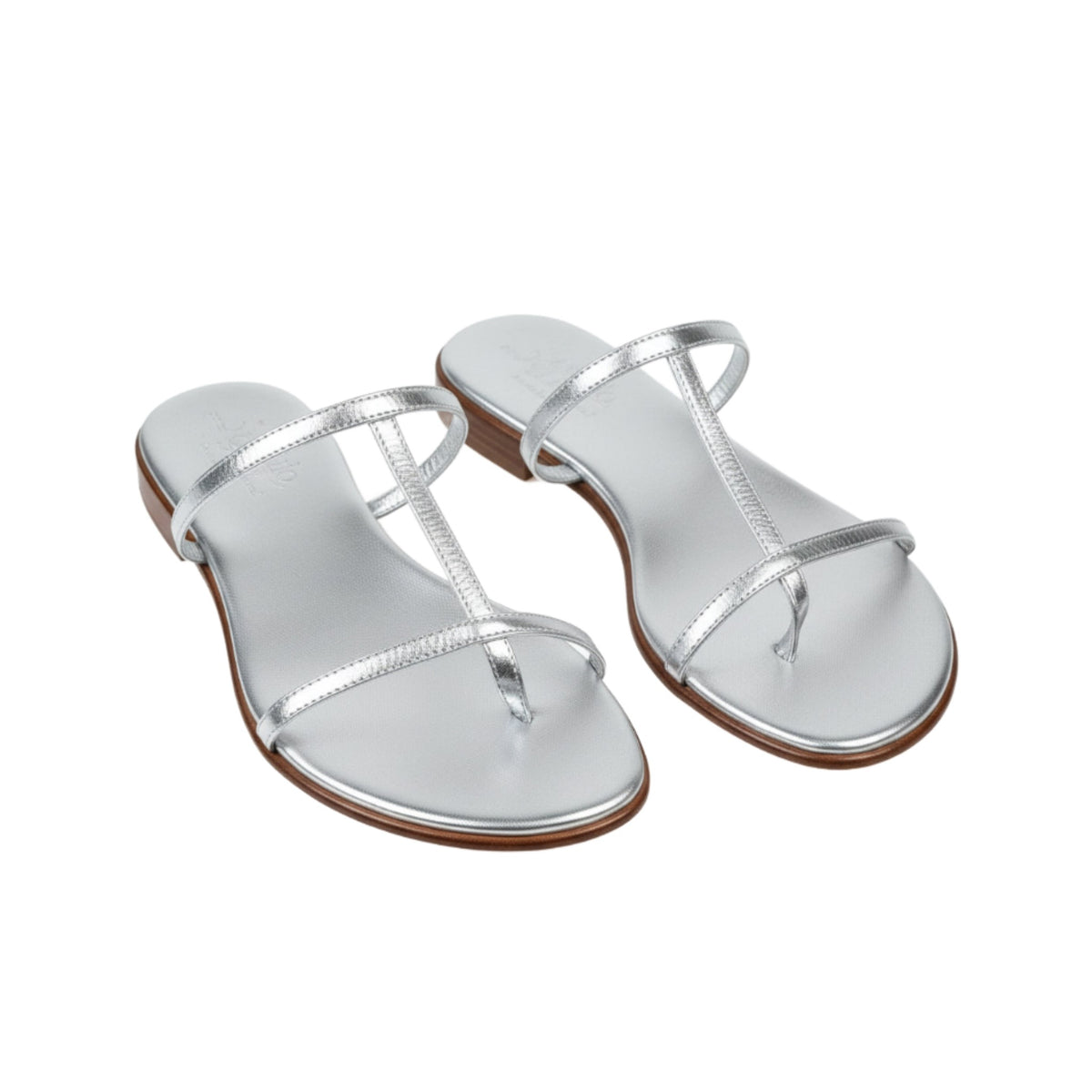 Leather T-Strap Thong Sandals 128 Mignon