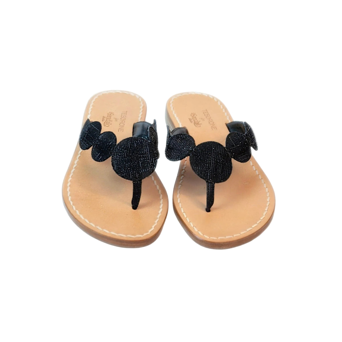 Glitter Thong Sandal with Wave Pattern 980